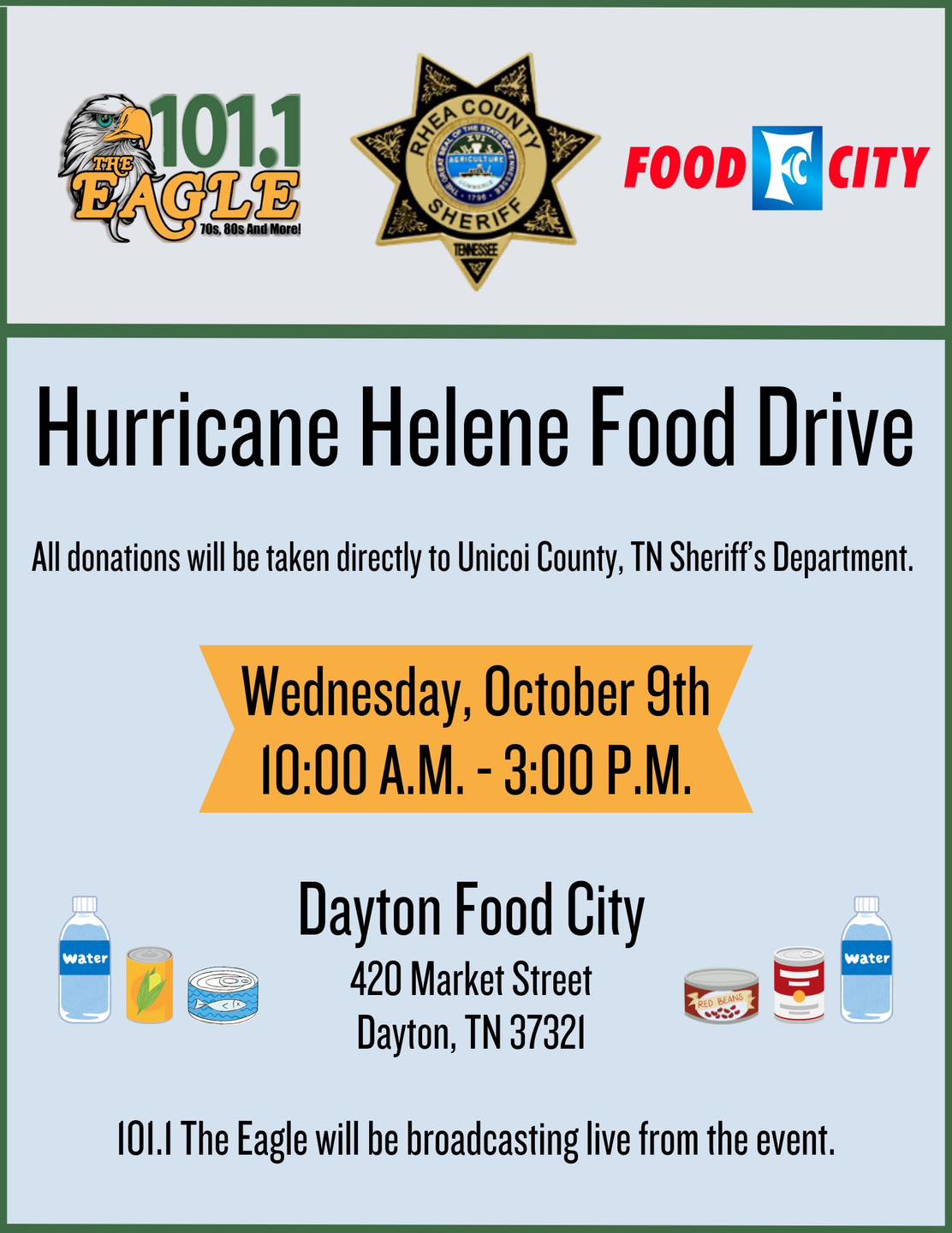 Hurricane Helen Food Drive